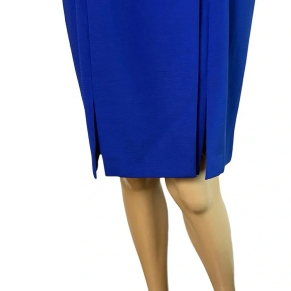 Vintage dress,Blue coat dress,midi,double breasted,embroidered, 80s, flattering - Picture 4 of 13